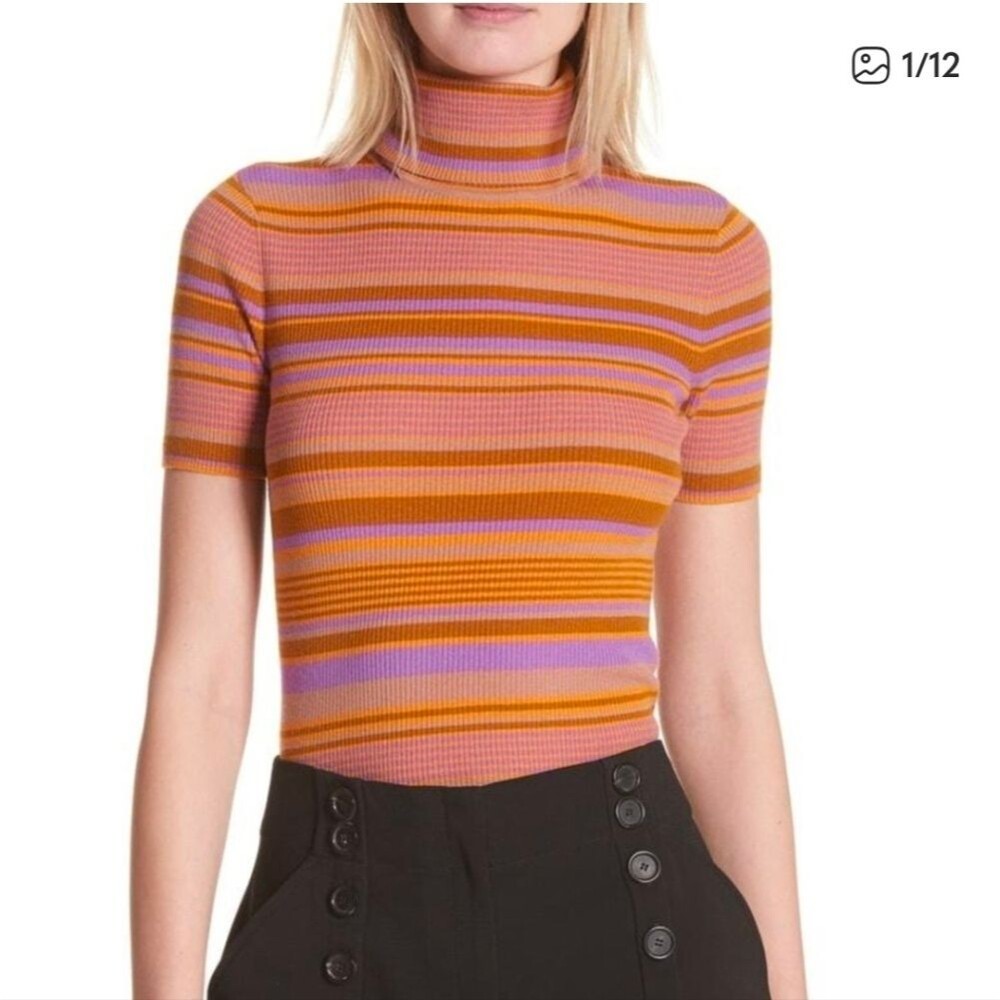 NWT A.L.C. Doninico Stripe Turtleneck Sweater